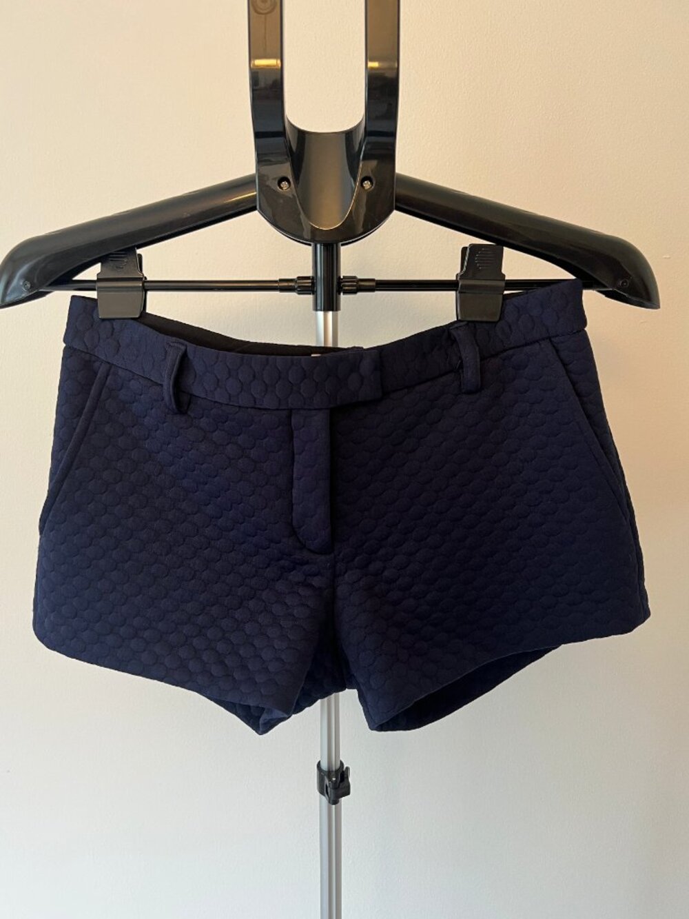 Amanda Uprichard Quilted Navy Shorts